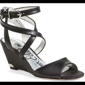 Sam Edelman black wedge sandals. Size 6.5.